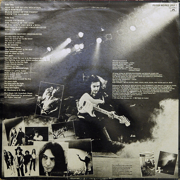 Rainbow. Ritchie Blackmore's Rainbow ( Non Gatefold Re Issue ) VG+VG - Ad-Astra Records
