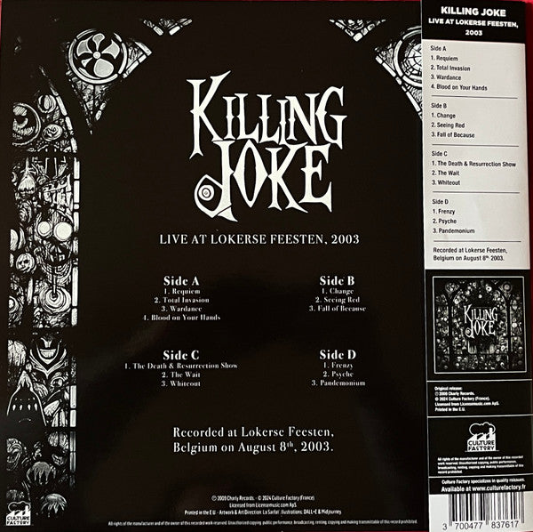 Killing Joke. Live At Lokerse Feesten, 2003 ( Album, Record Store Day, Deluxe Edition, Limited Edition, Reissue )