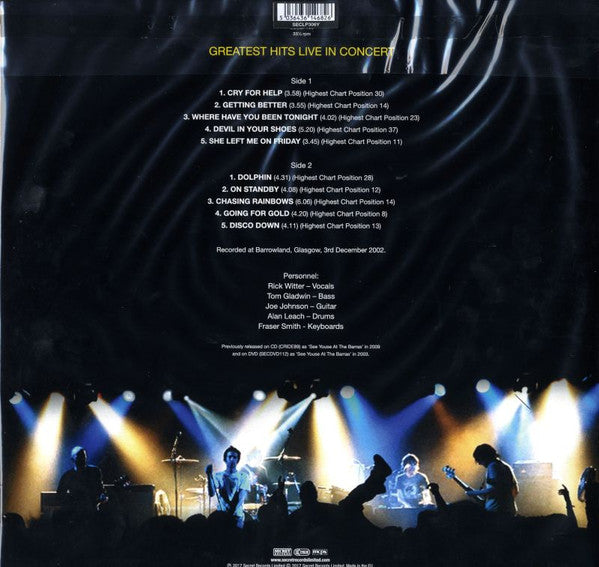 Shed Seven. See Youse At The Barras - Greatest Hits Live In Concert ( Yellow Vinyl ) - Ad-Astra Records