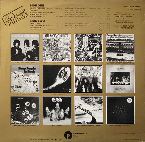 Deep Purple. 24 Carat Purple VG+VG