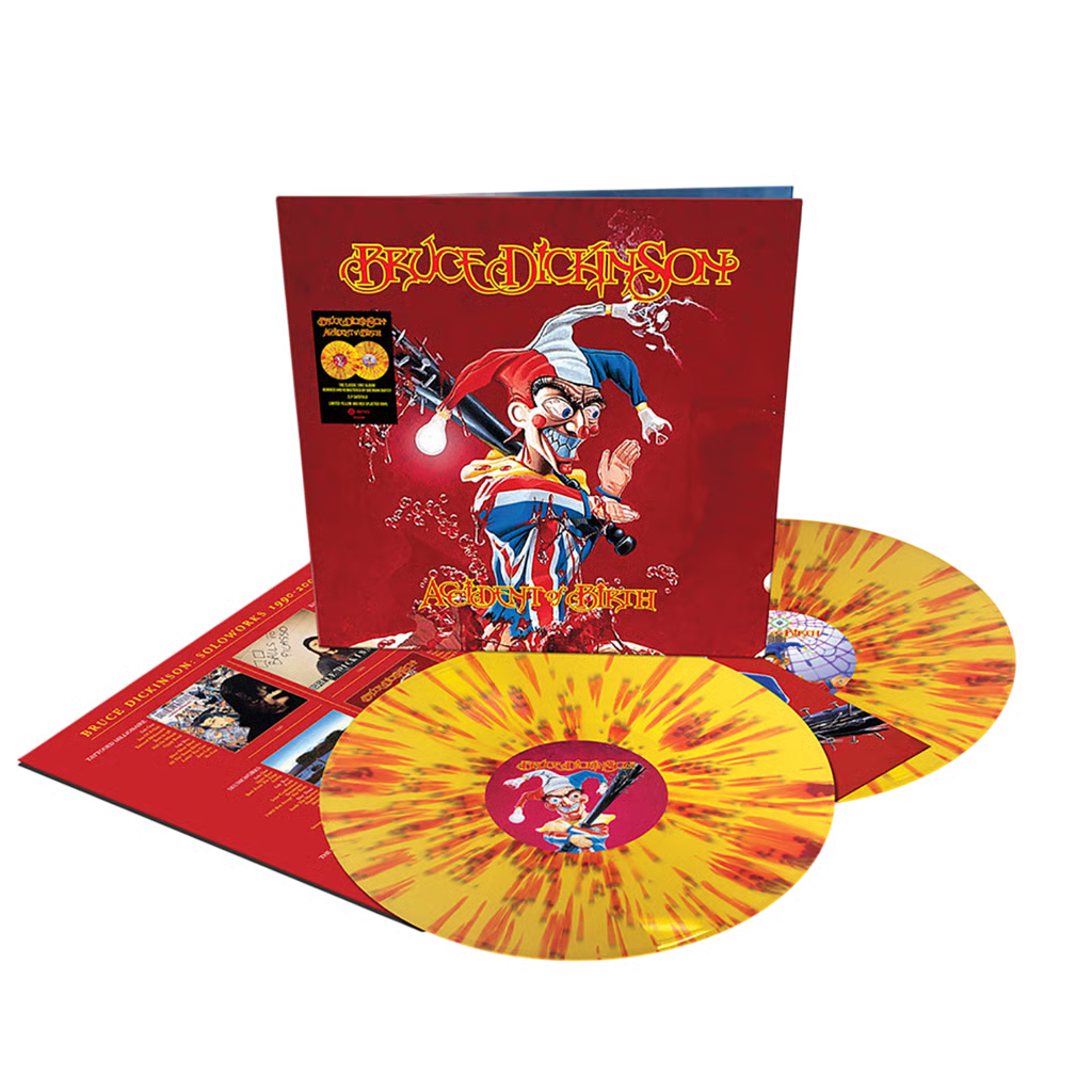 Bruce Dickinson. Accident Of Birth (2026 Remix) Double Splatter Vinyl Release Date 23rd October