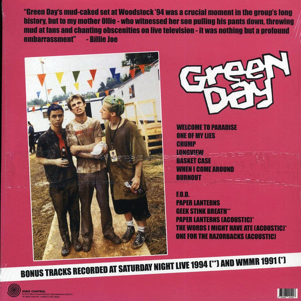 Green Day. Woodstock 1994 ( Ltd Edition )