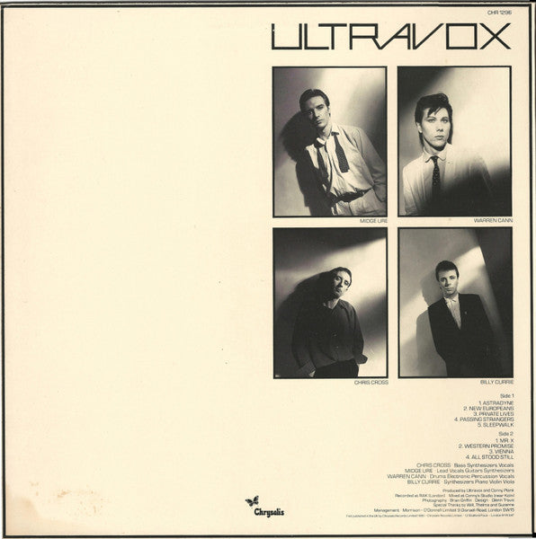 Ultravox. Vienna VG+VG - Ad-Astra Records