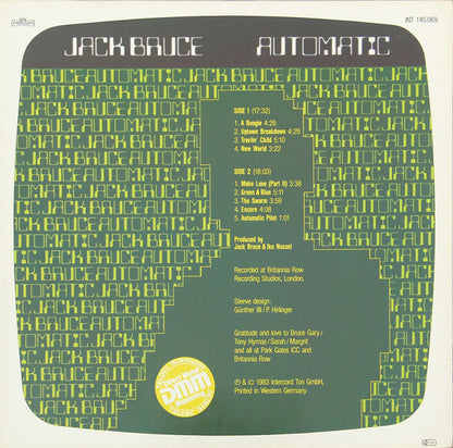 Jack Bruce. Automatic VG+VG