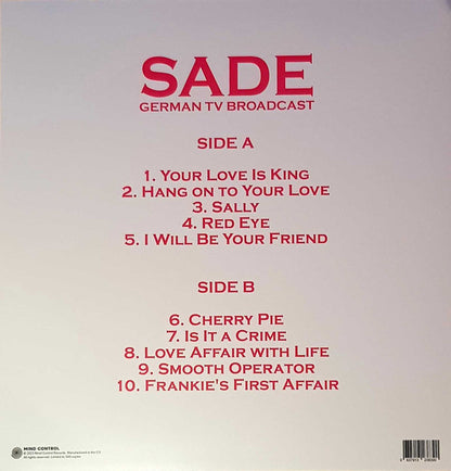 Sade. German TV Broadcast ( Limited to 500 copies )