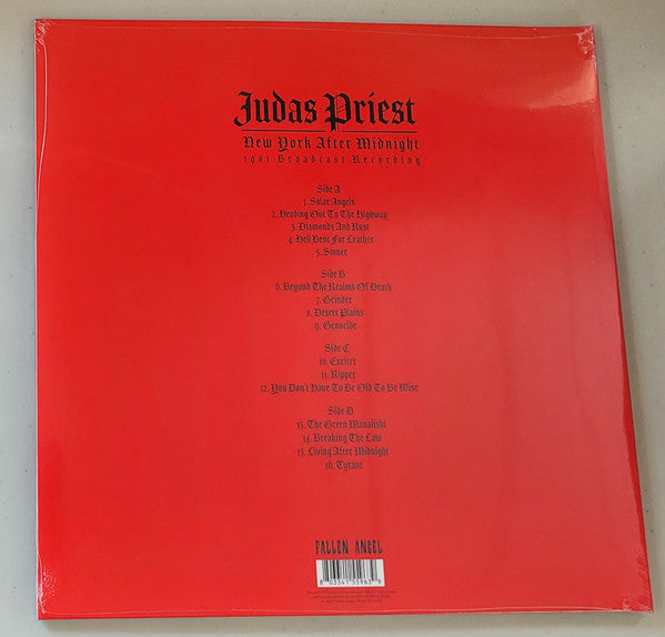 Judas Priest. New York After Midnight ( Double Red Vinyl. Recorded live at the Palladium, New York, USA on 23 July 1981. )