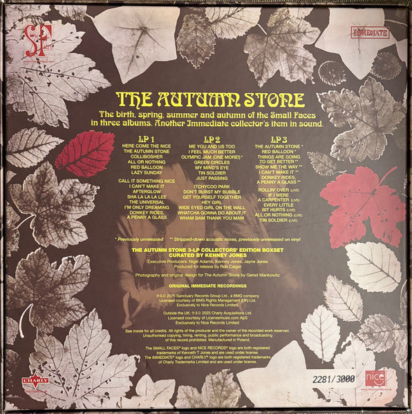 The Small Faces. The Autumn Stone ( 3 x Vinyl, LP, Compilation, Reissue, Stereo, Mono Box Set, Compilation, Deluxe Edition, Limited Edition, Numbered, Remastered )