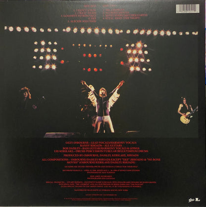 Ozzy Osbourne. Blizzard Of Ozz ( Reissue, Stereo, Silver w/ Red Swirls )