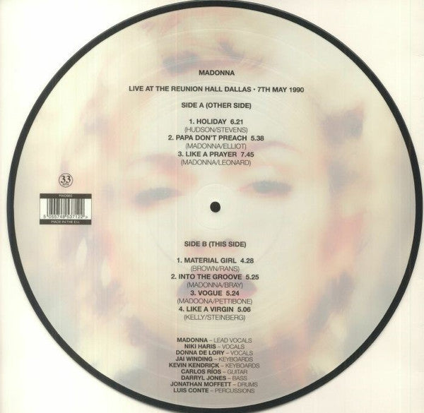 Madonna. Live In Dallas 1990 ( Limited Edition, Picture Disc