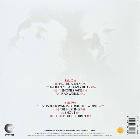 Tears For Fears. Live At Hammersmith Odeon 10th June 1985 ( Ltd Yellow Vinyl ) - Ad-Astra Records