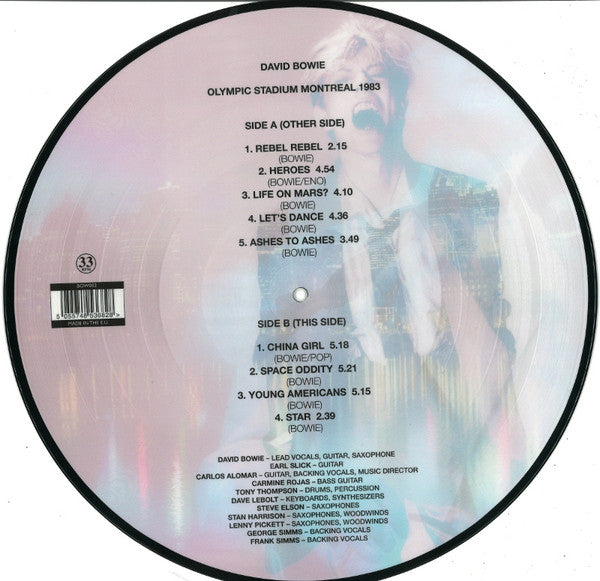 David Bowie. Live In Montreal 1983 Picture Disc