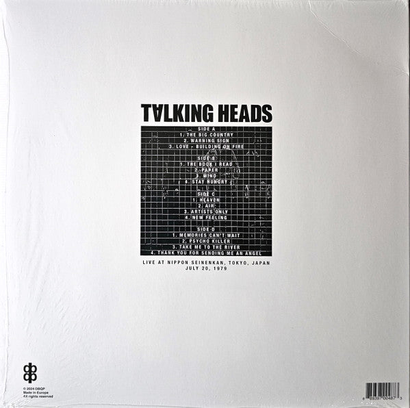 Talking Heads. Live At Nippon Seinenkan Tokyo - Japan July 20, 1979 ( Double Album ) - Ad-Astra Records