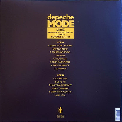 Depeche Mode. Live (Hammersmith Odeon London November 3, 1984) - Ad-Astra Records