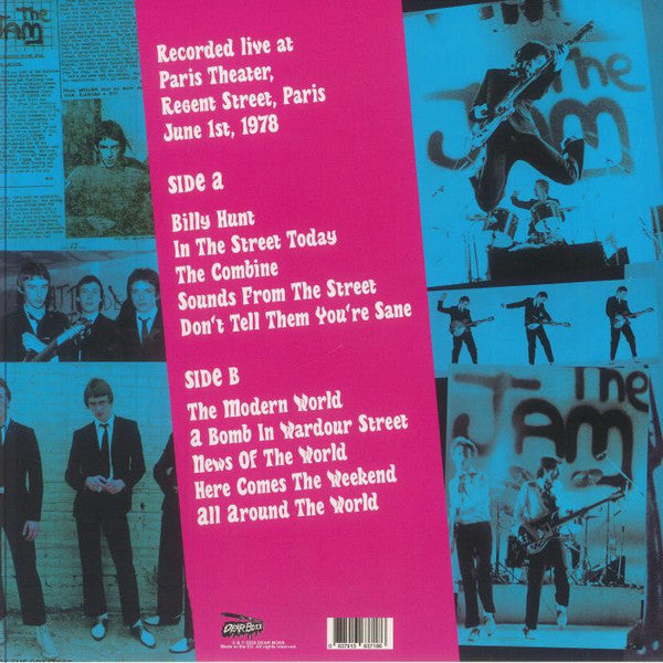The Jam. Paris Moderne ( Recorded live Paris Theatre London 1st June 1978 Limited To 300 copies