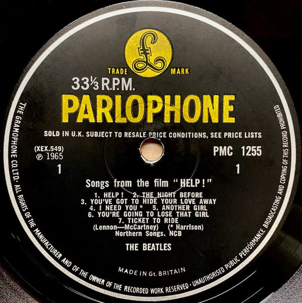 The Beatles. Help Mono ( 1st Pressing ) VG G+