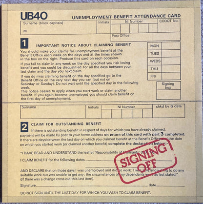 UB40.  Signing Off (  Limited Edition, Reissue, Remastered, Stereo, Red Translucent )