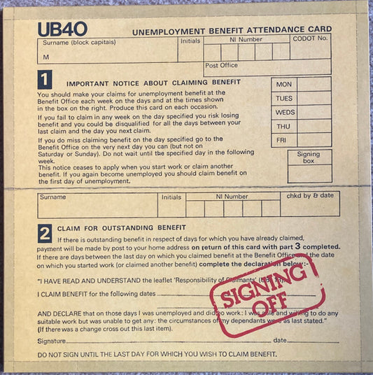 UB40.  Signing Off (  Limited Edition, Reissue, Remastered, Stereo, Red Translucent )