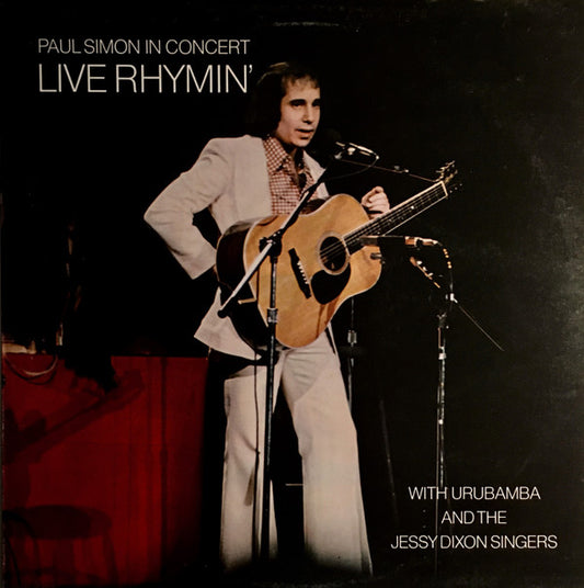 Paul Simon. With Urubamba And The Jessy Dixon Singers ‎– Paul Simon In Concert Live Rhymin' VG+VG