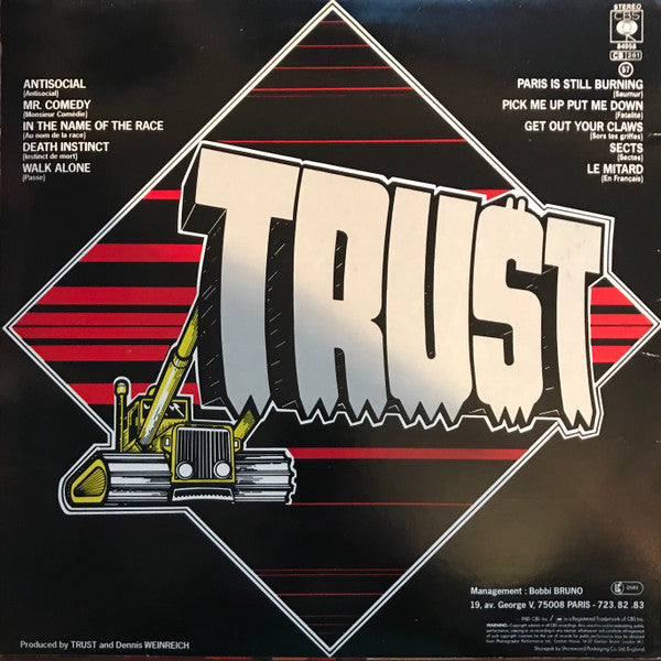 Trust. Repression VG+VG - Ad-Astra Records