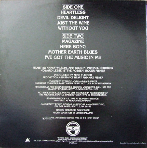 Heart. Magazine VG+VG