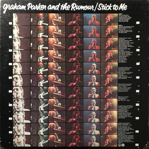 Graham Parker And The Rumour. Stick To Me  ( Santa Maria Press ) VG+VG - Ad-Astra Records