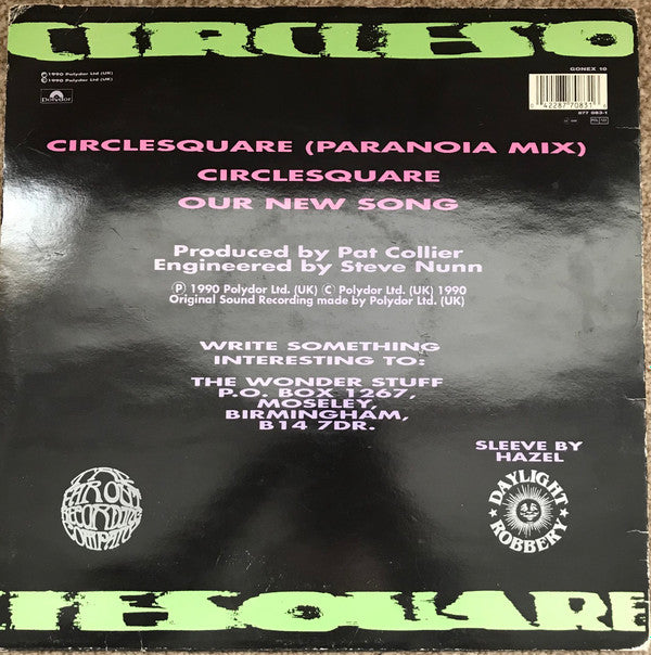 The Wonder Stuff. Circlesquare 12"45rpm VG+VG+