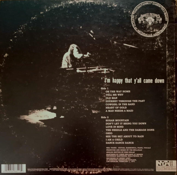 Neil Young. Dorothy Chandler Pavilion 1971 - Ad-Astra Records
