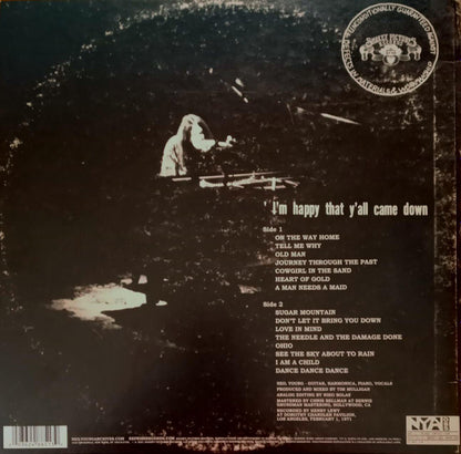 Neil Young. Dorothy Chandler Pavilion 1971 - Ad-Astra Records