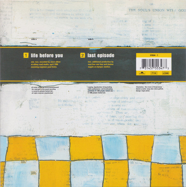 Vent 414. Life Before You ( 7" Single ) NM VG+ - Ad-Astra Records