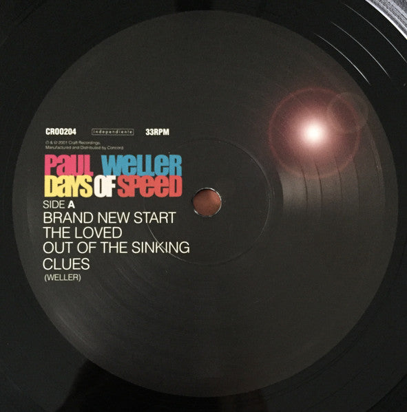 Paul Weller. Days Of Speed ( Re Issue ) Double Album