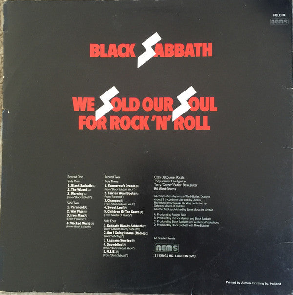 Black Sabbath. We Sold Our Soul For Rock 'N Roll ( Double Gatefold Re Issue ) VG+VG