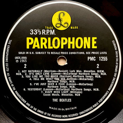 The Beatles. Help Mono ( 1st Pressing ) VG G+