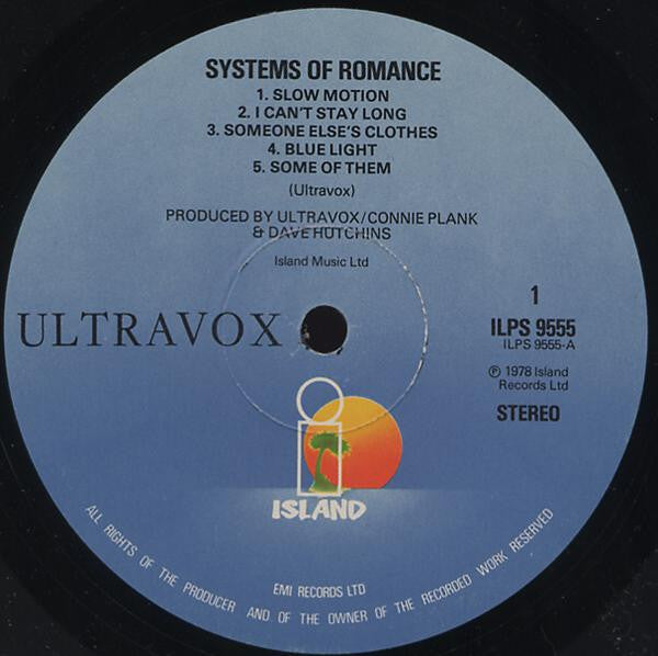 Ultravox : Systems Of Romance VG+VG - Ad-Astra Records