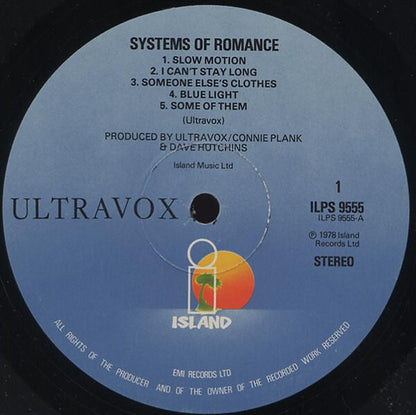 Ultravox : Systems Of Romance VG+VG - Ad-Astra Records