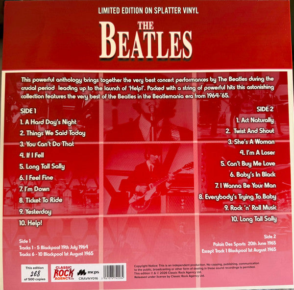 The Beatles. Help! In Concert ( Ltd Edition Of 500 Splatter Vinyl )