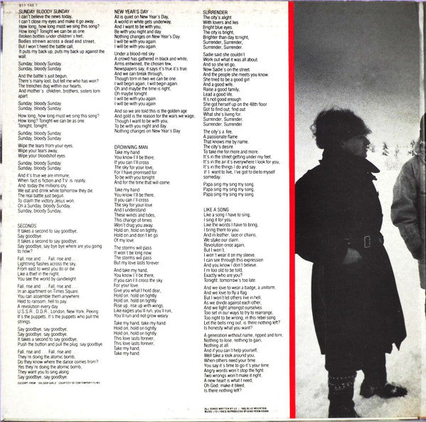 U2. War ( Gatefold French Black Labels Release ) VG+VG