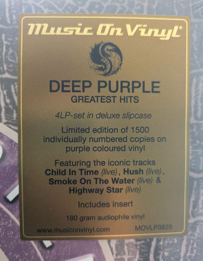 Deep Purple. Greatest Hits ( 4 x Vinyl, LP, Compilation, Deluxe Edition, Limited Edition, Numbered, Reissue, Purple Vinyl , 180g ) - Ad-Astra Records
