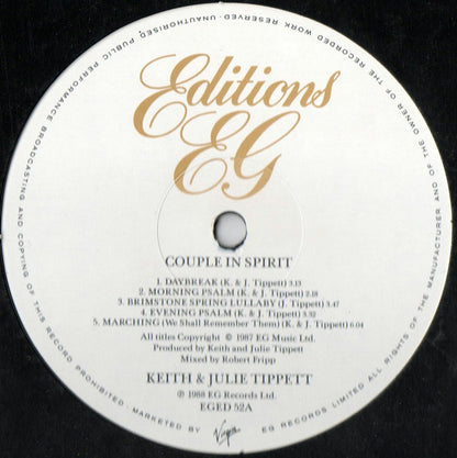 Keith & Julie Tippett. Couple In Spirit VG+VG+ - Ad-Astra Records