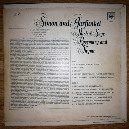 Simon & Garfunkel. Parsley, Sage, Rosemary And Thyme ( Mono ) VG+VG