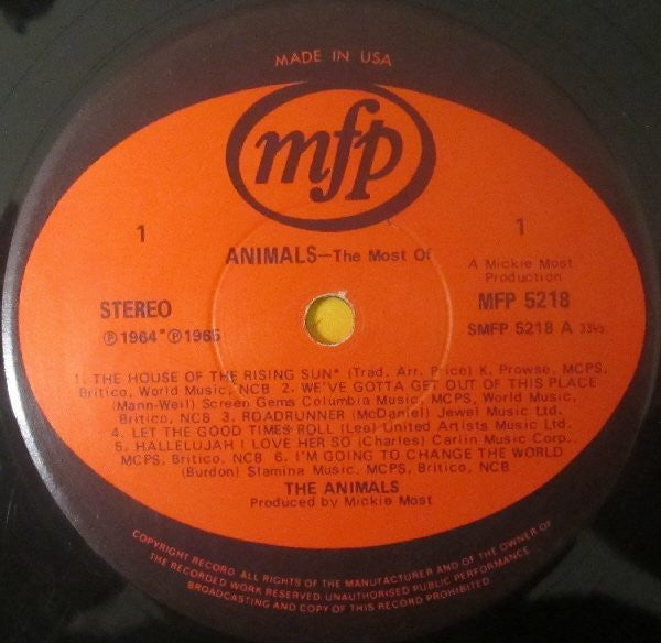 Animals. The Most Of VG+VG+