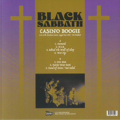 Black Sabbath. Casino Boogie  Live At The Montreux Casino, August 31st, 1970 (  "Limited Splatter Vinyl Edition of 300" )