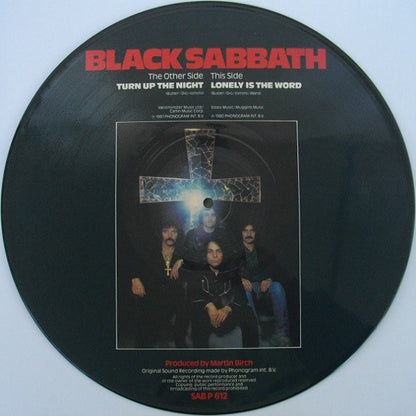 Black Sabbath. Turn Up The Night ( 12", Single, 45 RPM, Picture Disc ) VG+ Generic