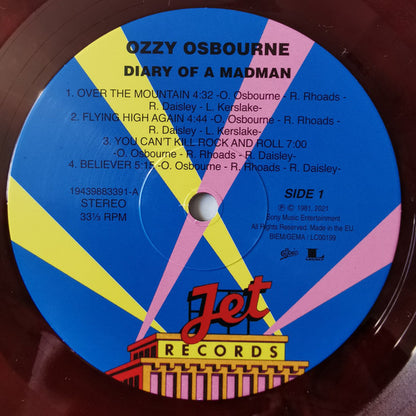 Ozzy Osbourne. Diary Of A Madman ( Reissue, Red & Black Swirl )