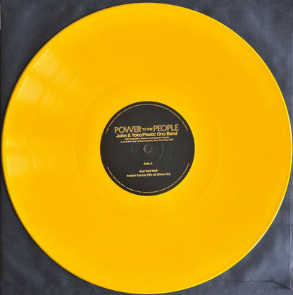 John & Yoko / Plastic Ono Band With Elephant's Memory* – Power To The People (Live At The One-To-One Concert, New York City, 1972)  12" 45rpm ep , RSD , Ltd Edition Yellow Vinyl VG+VG+ - Ad-Astra Records