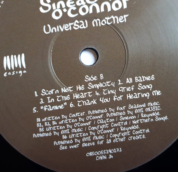 Sinead O'Connor. Universal Mother  ( Re Issue ) VG+VG+ - Ad-Astra Records