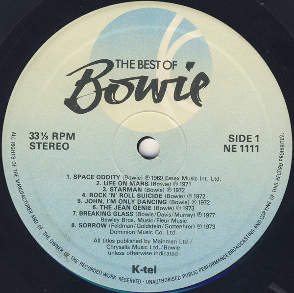 David Bowie. The Best Of Bowie VG+VG - Ad-Astra Records