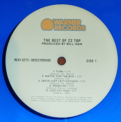 ZZ Top. The Best Of ( Ltd Edition Blue Jean Vinyl ) - Ad-Astra Records