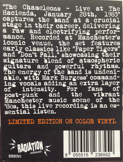 The Chameleons. Recorded Live at the Manchester Hacienda, January 28th 1983 Orange Vinyl