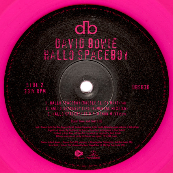 David Bowie. Hallo Spaceboy ( 12", 33 ⅓ RPM, EP, Record Store Day, Limited Edition, Reissue, Neon Pink, 30th Anniversary ) - Ad-Astra Records
