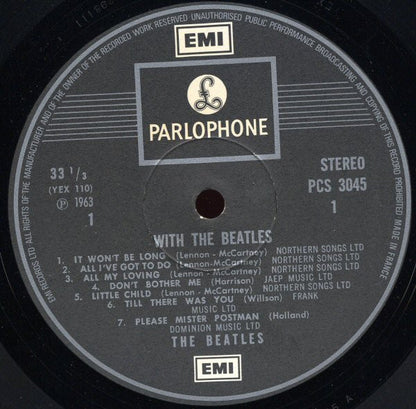 The Beatles. With The Beatles ( Reissue, Stereo, French Export Pressing ) VG+VG